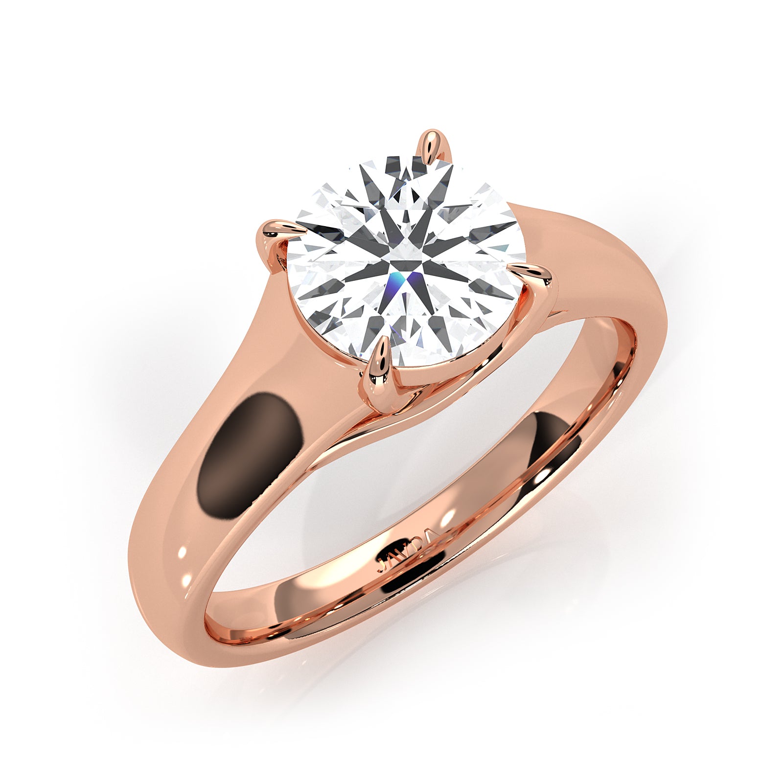 5g Trellis Solitaire Lab Grown Diamond IGI Certified Engagement 5.5mm Ring 1.00 Ctw.